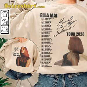 Ella Mai The Heart On My Sleeve Tour 2023 Double Side Fan Gift T-shirt