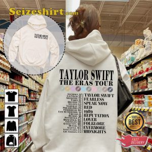 Eras Colors Tour Taylor 2023 Gift For Swifties 2 Sides T shirt