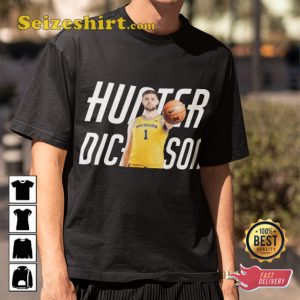 Hunter Dickinson Michigan Wolverines Mens Basketball Unisex Tee Shirt