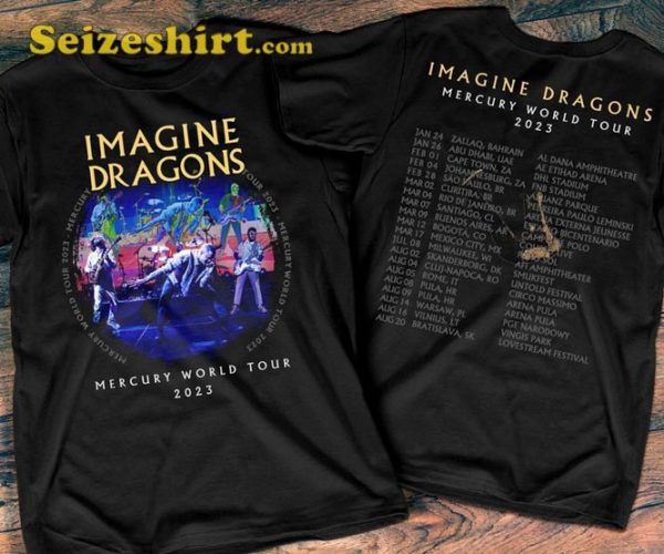 Imagine Dragons Mercury World Tour 2023 Music Concert Tee