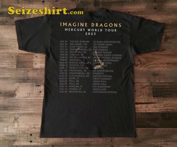 Imagine Dragons Mercury World Tour 2023 Music Concert Tee