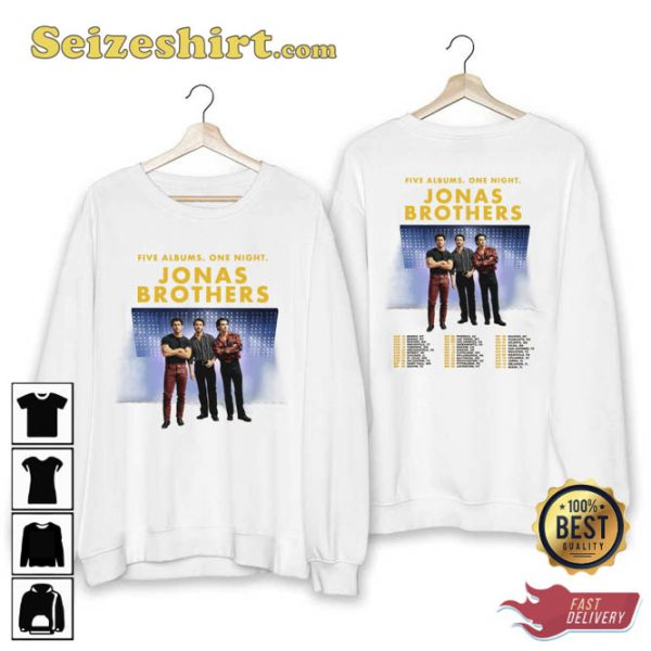 Jonas Brothers Happiness Five Albums One Night T-shirt