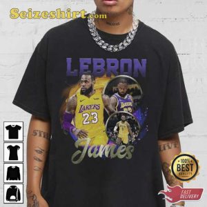 LeBron James Besketball Los Angeles Lakers Vintage Tee Shirt
