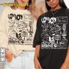 Lovejoy Doodle Art Lyrics Album Rock Band Vintage Tee Shirt
