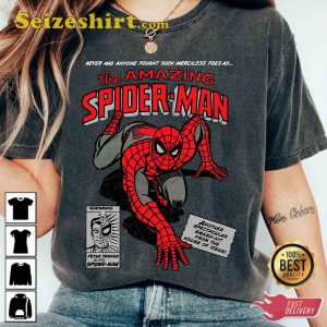 Marvel Spider-Man Retro Comics Book Cover Vintage Shirt, MCU Fans Gift, Unisex T-shirt Family Birthday Gift Adult Kid Toddler Tee