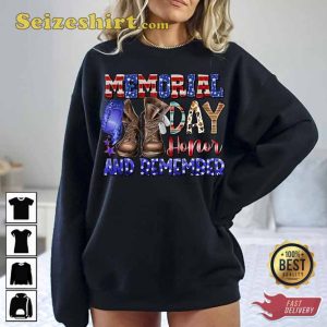 Memorial Day Honor And Remember Cotton Tee Shirt