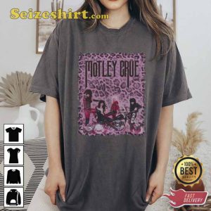 Motley Crue Pink Cheetah Heavy Metal Rock Band T-Shirt
