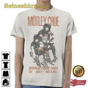 Motley Crue World Tour 1983 Vintage Unisex T-Shirt