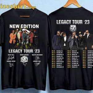 New Edition Legacy Tour 2023 All Member Signatures Graphic Shirt