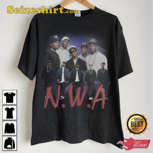 Nwa Streetwear Hip Hop UK The Worlds Most Dangerous Band Shirt