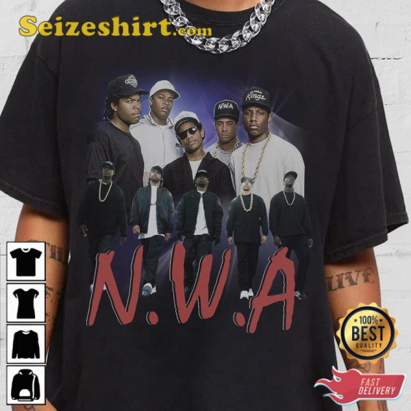 Nwa Streetwear Hip Hop UK The Worlds Most Dangerous Band Shirt