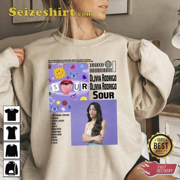 Olivia Rodrigo Sour New Album Vintage T-Shirt For Fans