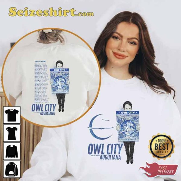 Owl City Augustana 2023 Tour Music Concert Shirt