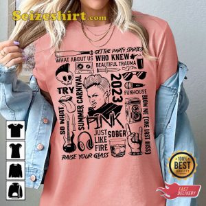 PINK Summer Carnival 2023 Tour Playlist Graphic T shirt