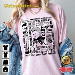 PINK Summer Carnival 2023 Tour Playlist Graphic T shirt