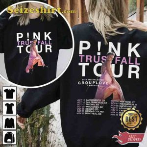P!nk Trustfall Tour 2023 Grouplove Kidcutup Music Concert T-Shirt