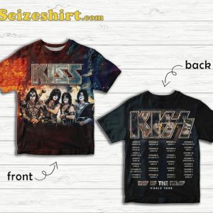 Punk Rock Band Kiss End Of The Road World Tour 2023 T-Shirt