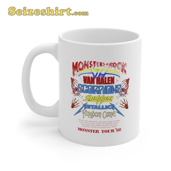 Rare 1988 Monsters of Rock Tour Concert Coffee Mug