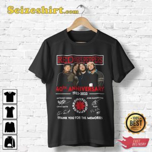 Red Hot Chili Peppers 40th Anniversary 1983-2023 Signatures T-Shirt