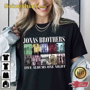 Retro Jonas Brothers The Eras Tour Five Albums One Night Comfort Colors Shirt