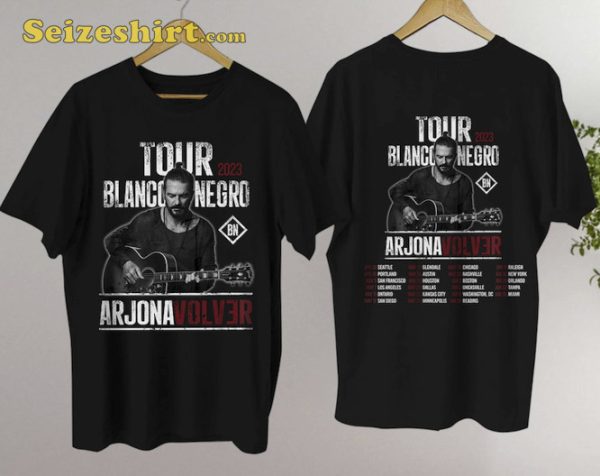 Arjona Volver Blanco Y Negro Tour 2023 T-Shirt