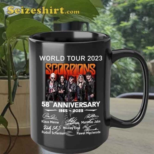 Scorpions World Tour 2023 58th Anniversary Ceramic Coffee Mug