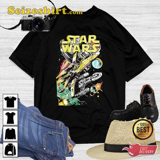 Star Wars X Wing Y Wing Space Scene Shirt For Fans
