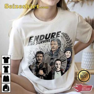 The Last Of Us Joel Ellie Comic Book Style Endure And Survive T-Shirt