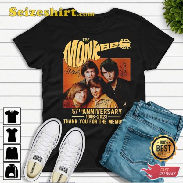 The Monkees 57th Anniversary 1966-2023 Gift For Fan Shirt