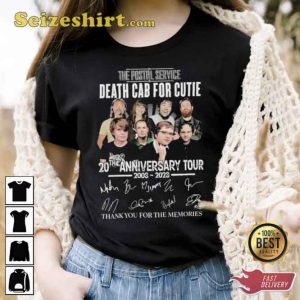 The Postal Service Death Cab For Cutie 20th Anniversary 2003 2023 Signatures Shirt