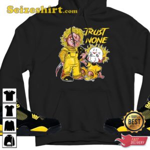 Trust No One Horror Unisex Shirt To Match Sneaker 2023 Thunder 4s Tee, Jordan Retro 4 Thunder T-Shirt, Hoodie, Sweatshirt