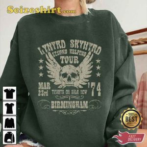 Vintage 1974 Lynyrd Skynyrd 90s Tour Birmingram T-Shirt