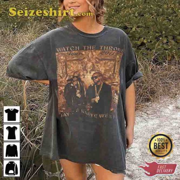 Vintage 90s Jay-Z Kanye West 2011 Tour Tee Shirt