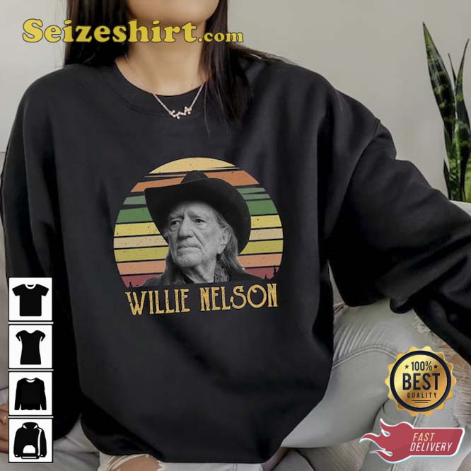 Willie Nelson Blue Eyes Crying In The Rain Red Headed Stranger T-Shirt