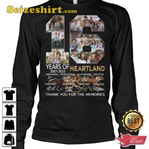 Heartland 16 Years Of 2007 2023 Thank You For The Memories T-Shirt