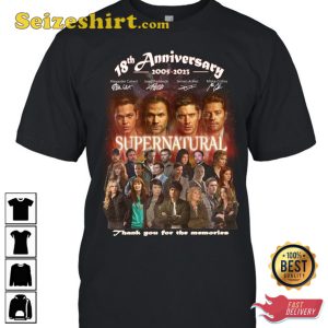 Supernatural 18th Anniversary 2005 2023 Thank You For The Memories T-Shirt
