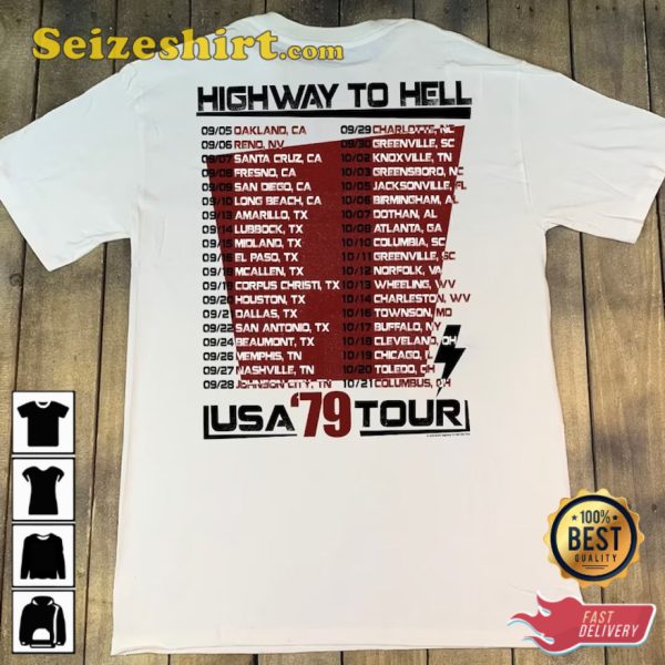 1979 ACDC Highway To Hell USA Tour T-Shirt