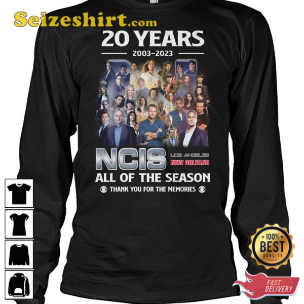 20 Years 2003 2023 Ncis All Of The Season T-Shirt