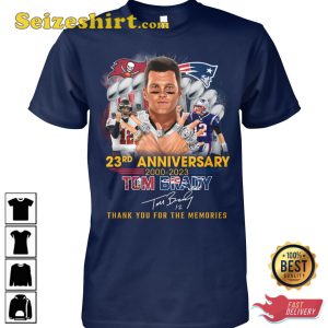 Tom Brady 23rd Anniversary 2000 2023 T-Shirt