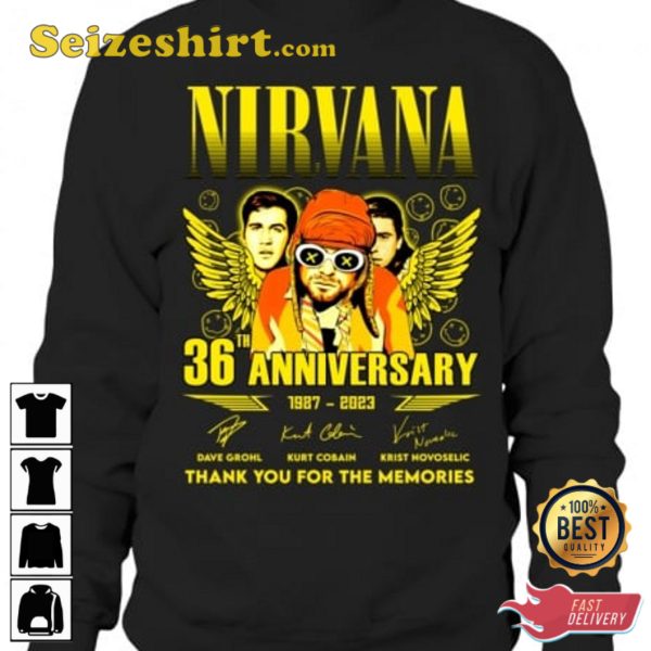 Nirvana 36th Anniversary 1987 2023 T-Shirt