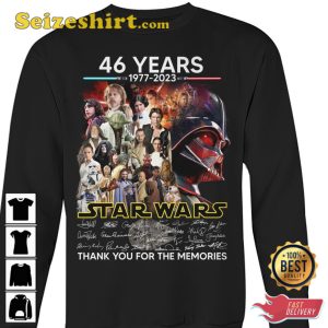 46 Years Of 1977 2023 Star Wars Thank You For The Memories T-Shirt