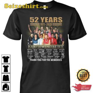 Earth Wind Fire 52 Years Of 1971 2023 T-Shirt