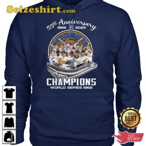 55th Anniversary 1968 2023 Detroit Tigers Champions World Series 1968 T-Shirt