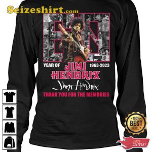 60 Years Of 1963 2023 Jimi Hendrix T-Shirt