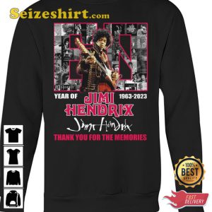 60 Years Of 1963 2023 Jimi Hendrix T-Shirt