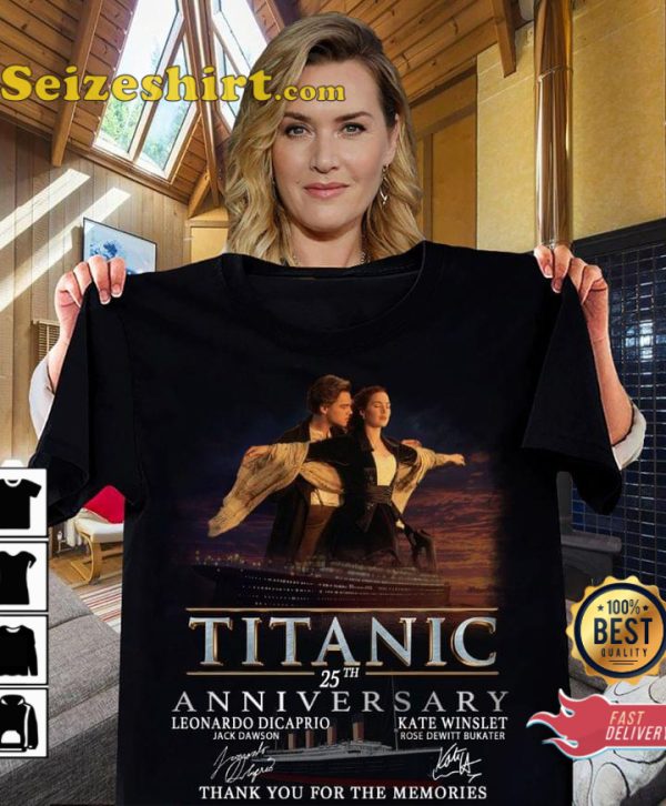 Titanic Movie 25th Anniversary Leonardo Dicaprio And Kate Winslet Shirt