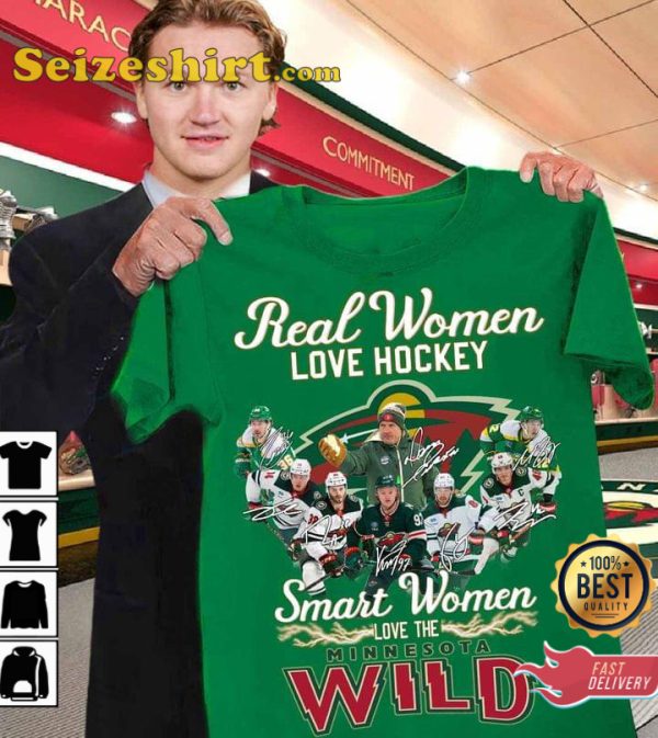 Smart Women Love The Minnesota Wild Tee Shirt