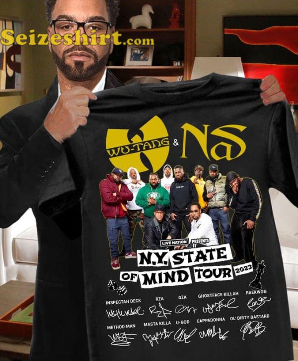 Wu-Tang Clan And Nas NY State Of Mind Tour 2023 T-Shirt
