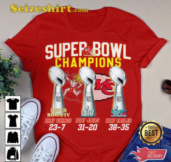 Kansas City Chiefs Football Team Super Bowl Champions T-Shirt