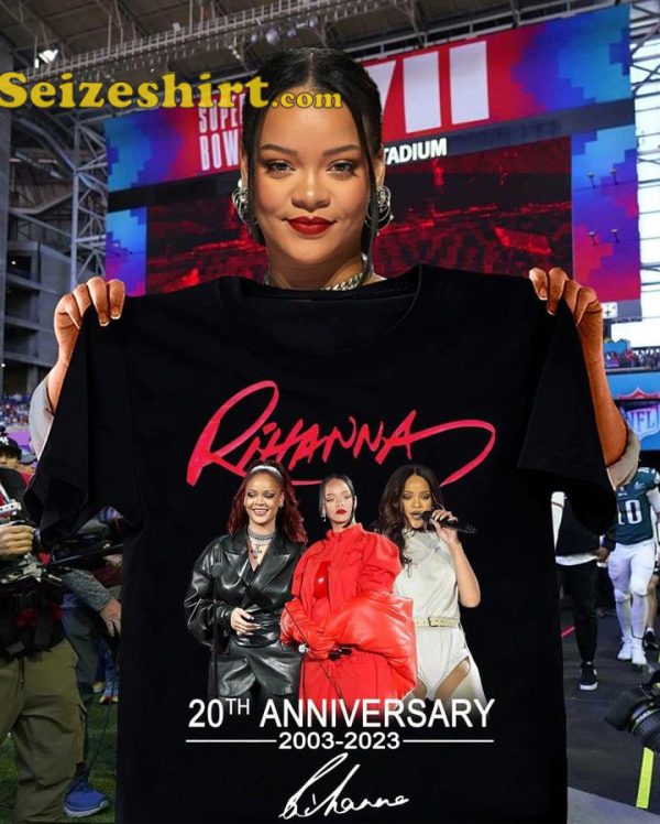 Rihanna Singer 20th Anniversary 2003 2023 Tee Shirt